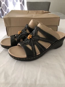 Clarks “Lexi Myrtle” Black Sandals, 2” Heel - Womens 11M, NEW In Box (damaged) - Picture 1 of 4