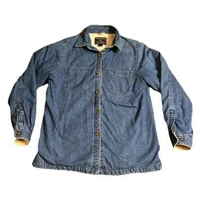 Chaqueta Camisa Denim Woolrich Sherpa Forrada de Vellón Chaqueta Para Mujer Mediana Foto 1 de 4