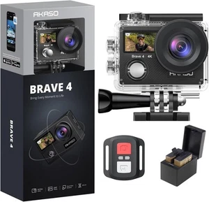 AKASO Brave 4 4K30fps 20MP WiFi Action Camera Ultra Hd with EIS 131ft... - Picture 1 of 9