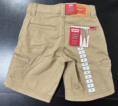 Levi's Boy's Youth Cargo Shorts, Harvest Gold Size 4T Adjustable Waist - NWT - Image 1 of 2