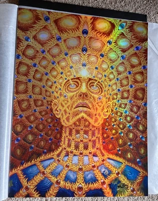 Póster con impresión en lámina serigráfica holográfica Alex Grey Overseul #317/333 herramienta COSM Foto 1 de 4