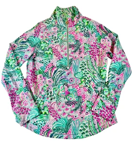 Lilly Pulitzer UPF 50+ Skipper Popover 1/2 Zip Sweatshirt (sz Small) - MSRP $108 - Picture 1 of 8