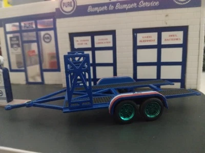 GREENLIGHT 2019 HITCH & TOW MOPAR GREEN MACHINE TANDEM CAR TRAILER S 25  LOOSE - Image 1 of 4