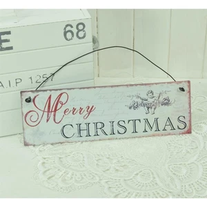 Türschild Dekoschild Blechschild Merry Christmas Frohe Weihnachten 20 x 6,5 cm - Bild 1 von 4
