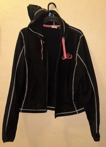 Harley Davidson Full Zip Hooded Jacket Pink Label Size L Embroidery Pockets - Picture 1 of 14