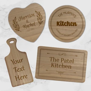 Unique Personalised Quality Engraved Wooden Chopping Board Cheese Board Gift - Picture 1 of 41