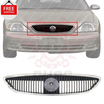 New Front Grille Chrome And Black Fits 2000-2003 Mercury Sable 4-Door FO1200372 Foto 1 de 4