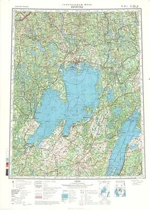 Mapa topográfico militar soviético ruso - KARLSTAD (Suecia), 1:500 000, edición 1980 - Imagen 1 de 5