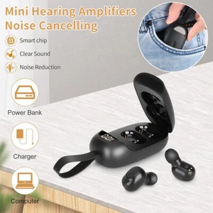 Rechargeable Hearing Aids In Ear Noise Cancelling Seniors Voice Sound Amplifier - Picture 1 of 15