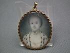 Portrait miniature antique 18ème siècle de la duchesse Maria Amalia de Parme Autriche