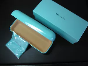 Tiffany & Co Sunglass Hard Case, Box And Cleaning Cloth blue sunglasses glasses - Picture 1 of 11
