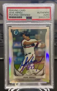 Jose Abreu Signed 2014 Bowman Chrome Refractor Rookie Card PSA/DNA Autograph - Picture 1 of 4