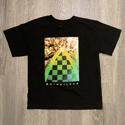 Quiksilver Checkerboard Graphic T-Shirt Youth Boy’s Size Large 14 - Изображение 1 из 4