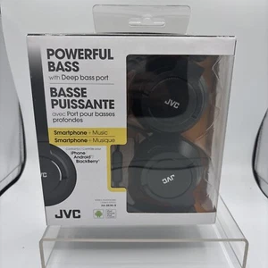 JVC Lightweight Headphones, 2-Way Foldable Flat On Ear Headband With Mic, Black - Picture 1 of 5
