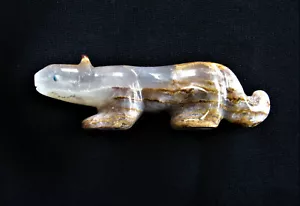 Onyx Mountain Lion Fetish- Ronald Lunasee, Zuni - Picture 1 of 6