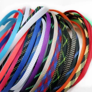 8mm PET Braided Sleeve Expandable Braid Cable Mesh Loom Wire Wrap Harness Sheath - Picture 1 of 9