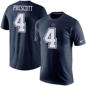 Dallas Cowboys Dak Prescott #4 NFL Navy Name & Number T-Shirt, 3X - Picture 1 of 3