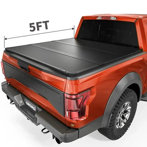 OEDRO 5ft Hard Tri-Fold Tonneau Cover For 2005-2025 Nissan Frontier Truck Bed - Picture 1 of 9