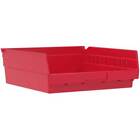 Akro Mills Red Plastic Shelf Bins (Qty: 6 Bins) 18X6x4 