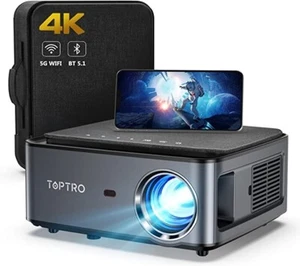 WiFi Home Cinema Projector, 8000 Lumen Projector 1080P HD Portable Supports 4K - Picture 1 of 12