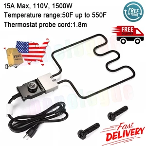 1500W 15A Electric Smoker/Grill Analog Adjustable Temperature Controller Heating - Picture 1 of 11