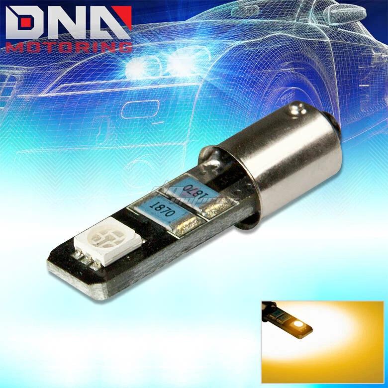 2SMD 2 5050 SMD LED T10 BA9S CANBUS ÁMBAR BRILLANTE INTERIOR DOMO 12V BOMBILLA Foto 1 de 1