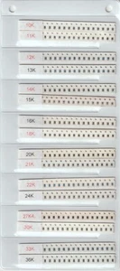 [640 piezas] KIT RESISTENCIA 0805 SMD 10K-91K 32 VALORES x 20 piezas - Imagen 1 de 2
