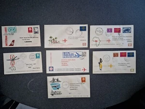 7 enveloppes Première liaison  KLM   1960 1961  DC8 BOEING ETC ... - Bild 1 von 15