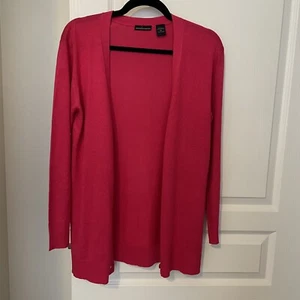 *NEW* 85% silk 15% cashmere hot pink long cardigan - Picture 1 of 6