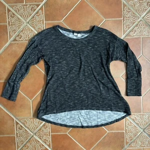 Mudd Woven Heather Grey High Low Long Sleeve Sweater Girls Youth Size 7/8 - Picture 1 of 7