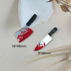 10PC 1/6 Scale Dolls House Miniatures Accessories Bloody Knife Halloween Kitchen - Picture 1 of 8