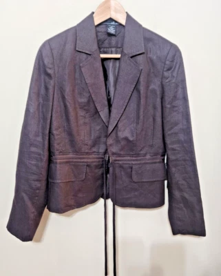 Willi Smith Size 6 Linen Brown Blazer NEW - Image 1 of 4