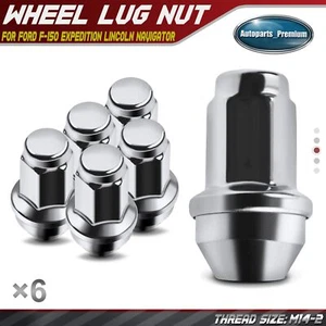 6x M14-2.0 Wheel Lug Nut for Ford F-150 2001-2014 Expedition Lincoln Navigator - Picture 1 of 9