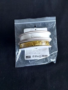 Stampin' Up 3/8" x 10 yds GLITTER RIBBON COMBO PACK White & Gold-New/Retired - Picture 1 of 3