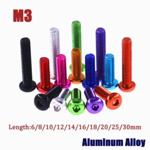 M3 Aluminum Alloy Anodized Dome Head Socket Button Screws Hex Socket Screw - Picture 1 of 7