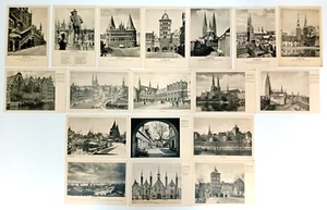 Fascinating Set Of 18 Postcards Depicting The City of Lubeck, Germany - Picture 1 of 11