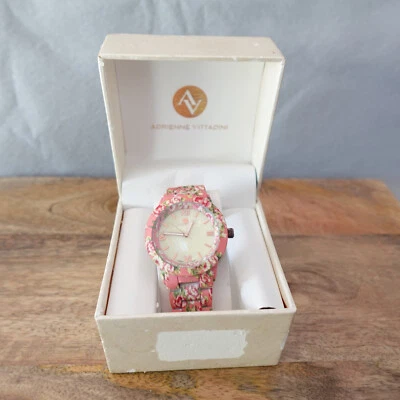Adrienne Vittadini Watch Women Floral Garden Pink - Image 1 of 4