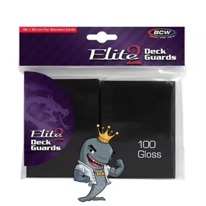 BCW Gaming Elite2 Deck Guard - Glossy - Black Pokemon MTG FREE SHIP - Picture 1 of 1