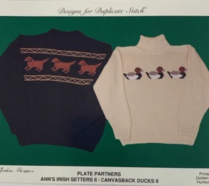 Smocking Plate - Irish Setters II/Canvasback Ducks II by Laura Jenkins Thompson - Picture 1 of 1