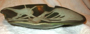 Vintage~Pottery Dish~Ruffled Edge~Signed Cacharros~Green Earthtone Colors~1975 - Picture 1 of 19
