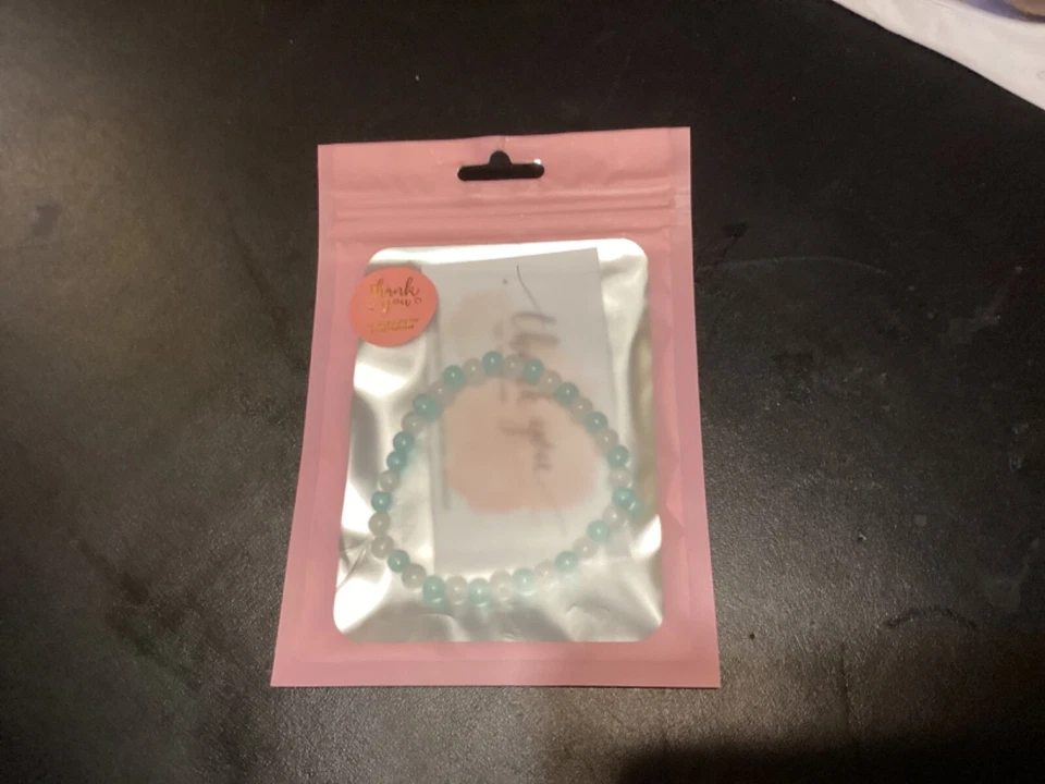 pulsera para niños 6 en cuentas azul claro y blanco sin marca  Foto 1 de 1
