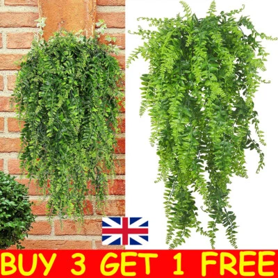 Artificial Hanging Basket Fake Silk Morning Glory Flower Vine Home Wedding Decor - Image 1 of 4