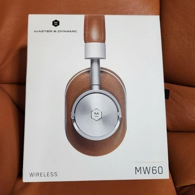 MASTER & DYNAMIC MW60 Headphones Brown Leather With Box Rare - Image 1 of 4