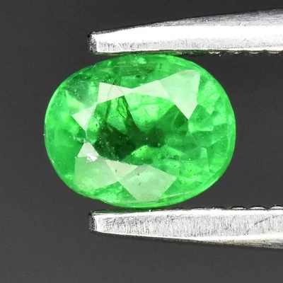 💎 Granate tsavorita verde natural ovalado de 0,48 quilates 4,8 x 3,8 mm - Piedra preciosa de Tanzania Foto 1 de 4