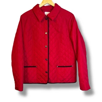 Chaqueta de granero ligera acolchada con diamantes rojos de Studio Works XL Foto 1 de 4