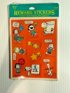 Vintage Hallmark Ambassador Peanuts Gang Stickers 4 sheets, Very Rare 1980's - Picture 1 of 2