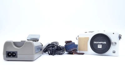 【NEAR MINT】Olympus E-PL5 White Body Only w/Battery Charger from Japan SC:5782 - Image 1 of 4