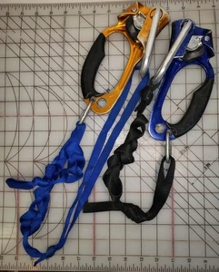 PETZL ASCENSION PAIR w/ OWALL CARABINERS, QL's, FOOT LOOP - Picture 1 of 14