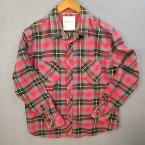 Camisa de franela a cuadros Aeropostale para hombre talla XL roja manga larga gruesa algodón - Imagen 1 de 8