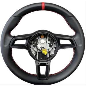 Red Stitching Steering Wheel For Porsche 991.2 911 997 718 Cayman/Boxster MANUAL - Picture 1 of 6
